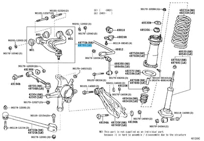 TOYOTA LEXUS SC430 UZZ40 02-10 Genuine Rear Upper Control Arm LH 48790-24060 OEM