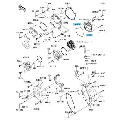 KAWASAKI NINJA ZX-10R ZX1000C '04-05 Genuine Pulsing Cover & O-Ring Set OEM