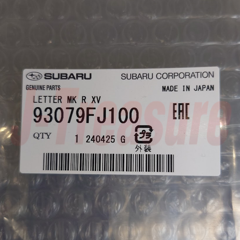 SUBARU XV CROSSTREK GP7 13-17 Genuine Rear Letter Mark "XV" 93079FJ100 OEM