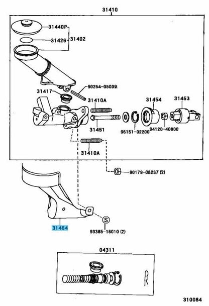 TOYOTA SUPRA JZA80 93-98 Genuine Clutch Master Cylinder Heat Insulator RHD OEM