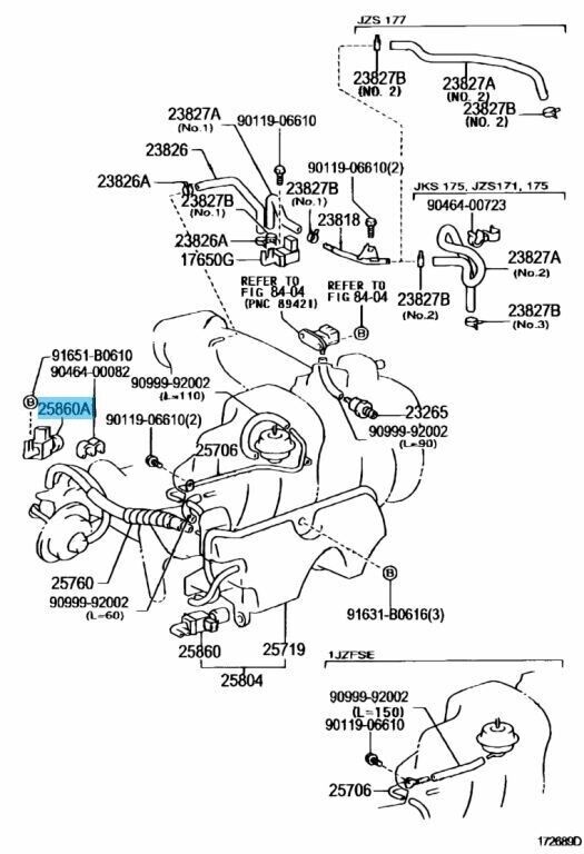 LEXUS GS430 JZS160 01-05 Genuine Vacuum Switching Valve No.1 90910-12243 OEM