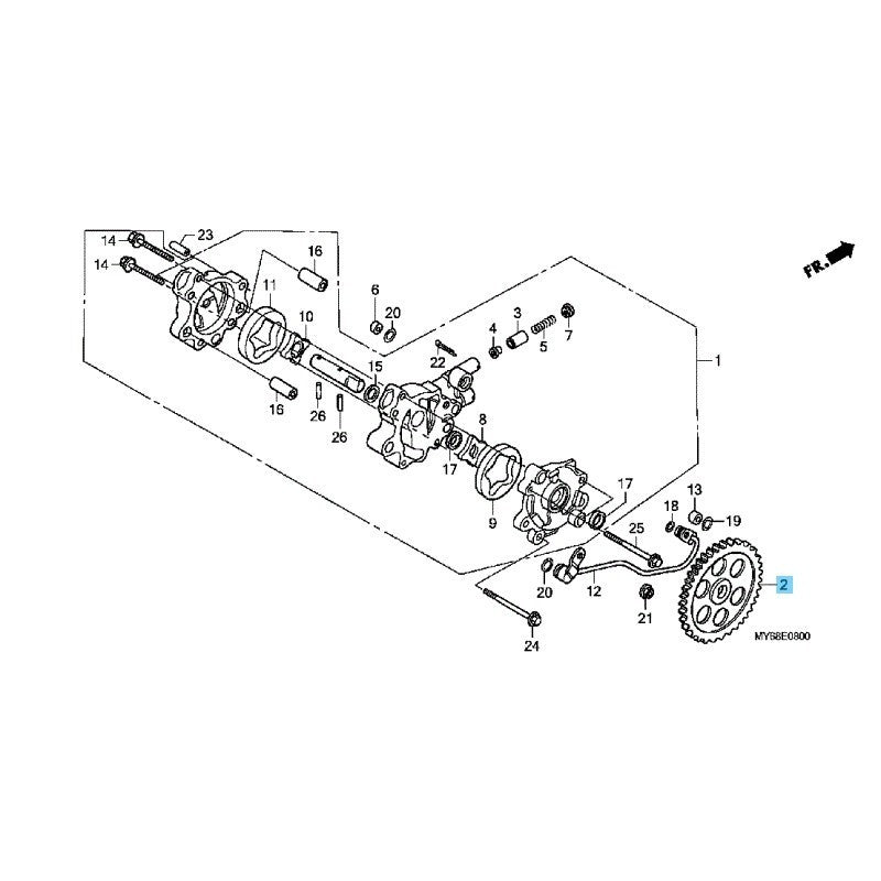 HONDA XR650L '93-09 '12-25 Genuine Oil Pump Driven Gear(47T) 15105-MN1-671 OEM