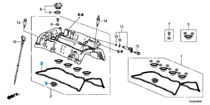 HONDA CR-V 2015-2019 Genuine Head Cover Gasket A & B Set OEM For 2.4L