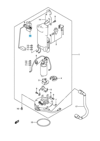 SUZUKI HAYABUSA GSX1300R 2004-2007 Genuine Fuel Level Gauge Assy 34810-24FA0 OEM