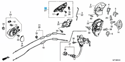 HONDA CR-Z ZF1 ZF2 Genuine Outer Door Handle Right Side 72141-SZT-003ZE RHD OEM