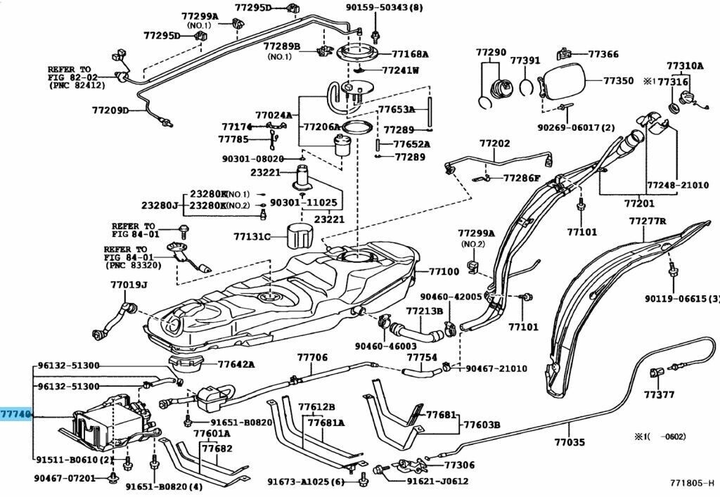 TOYOTA RAV4 ACA3# 06-12 Genuine Fuel Vapor Charcoal Canister 77740-42090 OEM