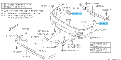 SUBARU IMPREZA WRX STi GC8 GF8 Genuine Fog Lamp Light Mount Bracket Set OEM