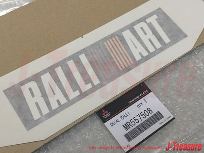 MITSUBISHI LANCER EVO6 CP9A Genuine  Front Bumper TME "RALLIART" Decal Set OEM