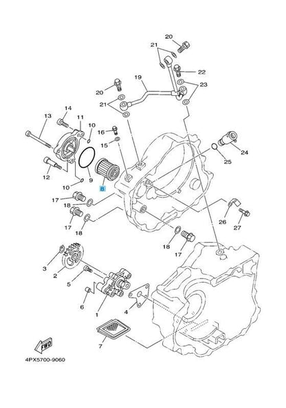 YAMAHA TT-R250 1999-2006 Genuine Oil Cleaner Element Assy 1UY-13440-02 OEM