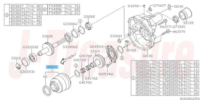 SUBARU LEGACY BP# 2007-2008 Genuine Center Differential Assy 38913AA112 OEM