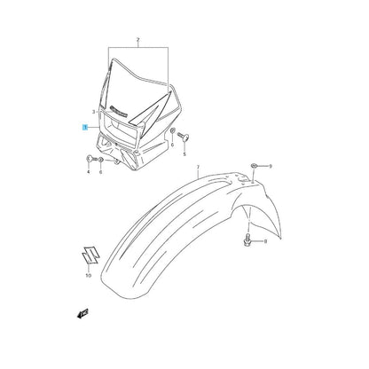 SUZUKI DR-Z400S '02-09 '11-14 '17-19 '21-23 Genuine Headlamp Cover (White) OEM