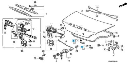 HONDA S2000 AP1 AP2 2000-2009 Genuine Trunk Lid Combination Protector Set OEM