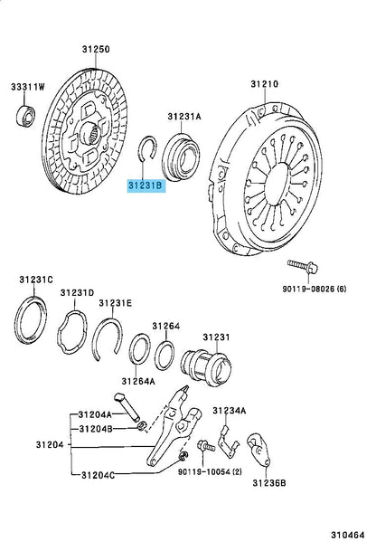 TOYOTA SUPRA JZA80 93-98 Genuine 6-Speed Clutch Disk Cover Snap Ring