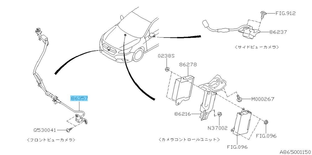 SUBARU OUTBACK BS9 2018- Genuine Front View Camera Assy 86357AL000 OEM
