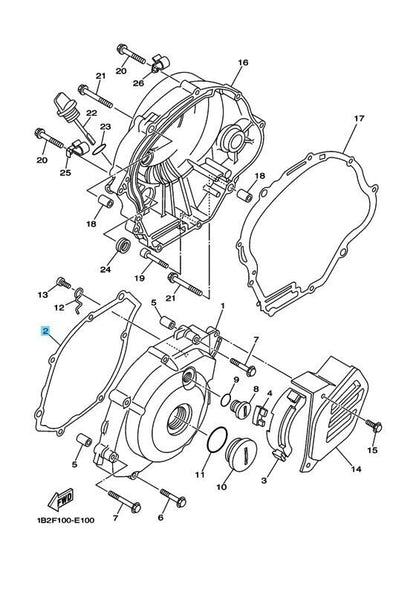 YAMAHA TT-R125 TTR125L 05-08 Genuine Crankcase Cover 1 Gasket 5HH-E5451-00-00