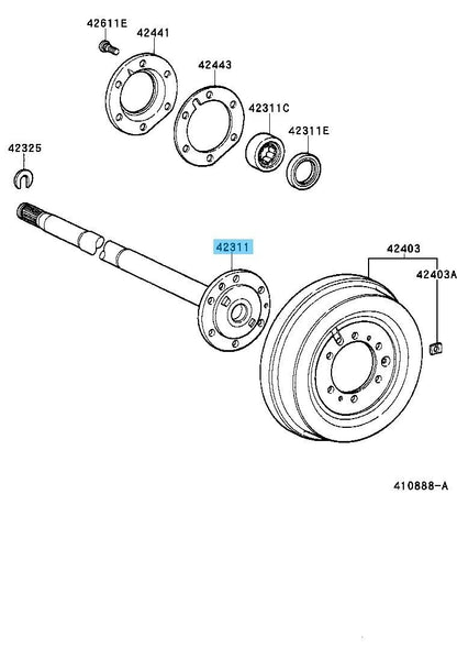 TOYOTA LAND CRUISER FZJ80 1997-1998 Genuine Rear Axle Shaft 42311-60111 OEM