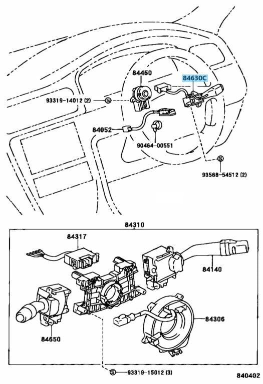 TOYOTA LAND CRUISER 4RUNNER Genuine Cruise Control Main Switch 84630-30160 OEM