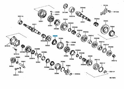 TOYOTA RAV4 SXA1## 1996-1999 Genuine Synchronizer Ring Set No.3 33039-12011 OEM