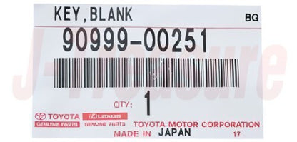 TOYOTA CAMRY ASV50 GSV50  2012-2017 Genuine Main Blank Key 90999-00251 OEM