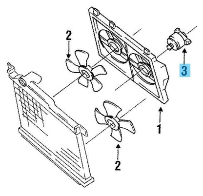 MAZDA RX-7 FD3S 1993-1995 Genuine Radiator Fan Moter N3A1-15-150 OEM