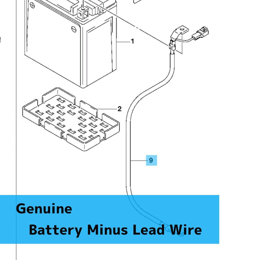 SUZUKI VZR1800 M109R '11-23 Genuine Battery Minus Lead Wire 33860-48G10 OEM