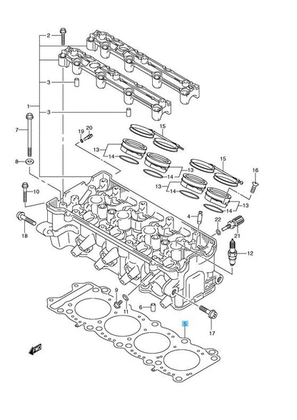 SUZUKI GSX-R1000 2003-2004 Genuine Cylinder Head Gasket 11141-35F00 OEM