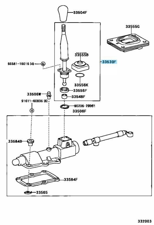TOYOTA MARK II  JZX110 Genuine Shift Lever Shifter Assy Floor 33530-22300 OEM