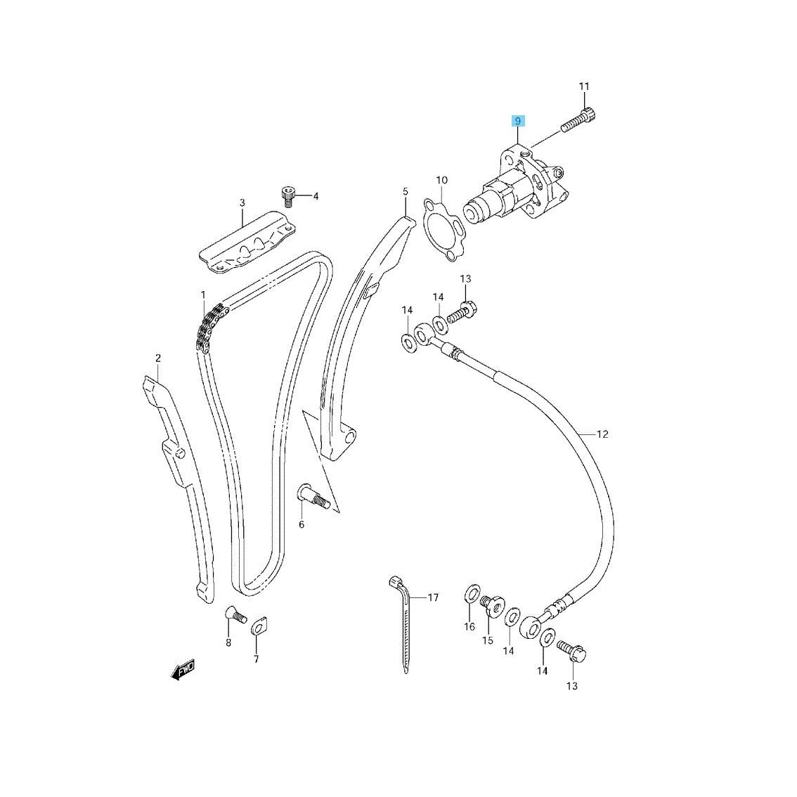 SUZUKI HAYABUSA GSX1300R '08-09 '11-19 Genuine Tensioner Adjuster 12830-15H01