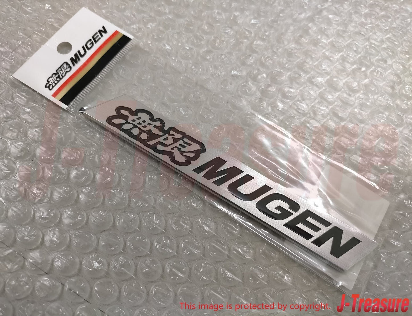 MUGEN Metal Emblem Large for HONDA Universal Silver/Black 90000-YZ8-H607 OEM
