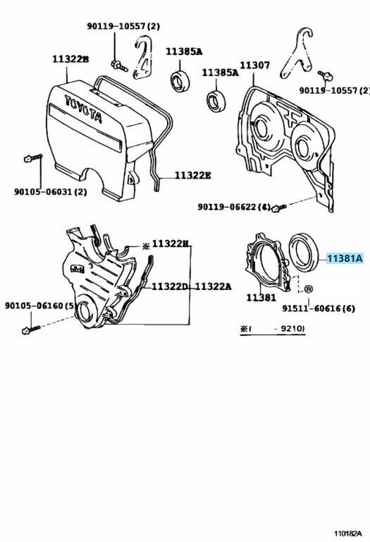 TOYOTA 2JZ-GTE 2JZGE 1JZ-GTE 1JZ-GE Genuine Crank Rear Oil Seal 90311-90006 OEM