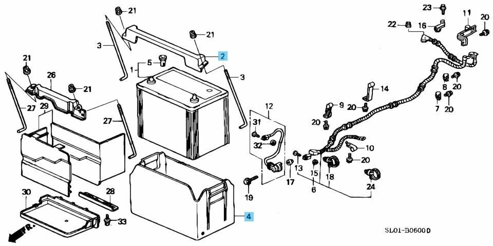 HONDA ACURA NSX NA1 NA2 Genuine Battery Box & Bracket Set OEM