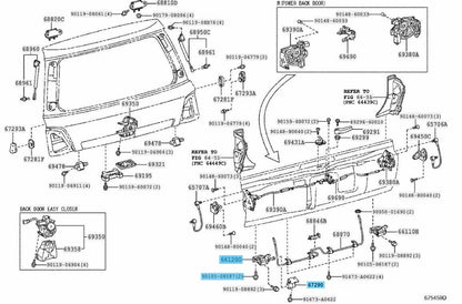 TOYOTA LAND CRUISER LEXUS LX570 Genuine Back Door Damper & Hinge & Screw Set OEM