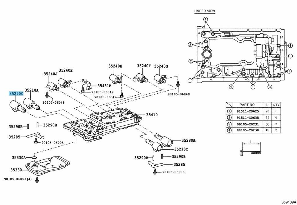TOYOTA LEXUS Automatic Transmission Pressure Control Solenoid 35290-34010 OEM