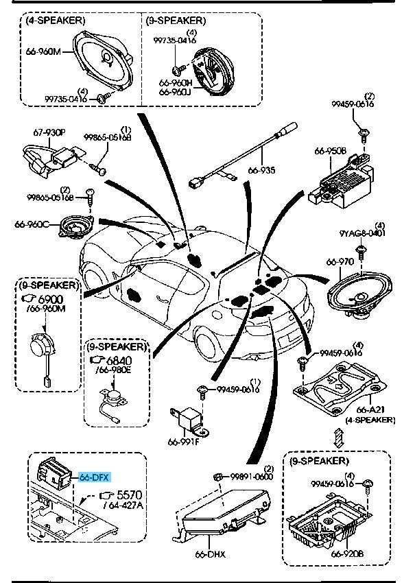 MAZDA RX-8 FE 2009-2011 Genuine Audio Ccs Unit DL40-66-DFX OEM