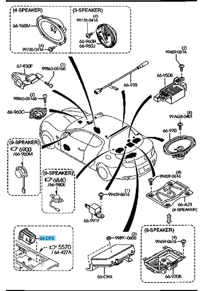 MAZDA RX-8 FE 2009-2011 Genuine Audio Ccs Unit DL40-66-DFX OEM
