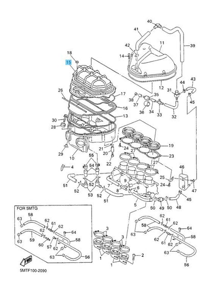 YAMAHA YZF-R6 2000-2002 Genuine Air Cleaner Element Assy 5EB-14450-02-00 OEM