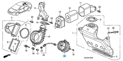 HONDA CIVIC HYBRID FD3 '06-11 Genuine Cooling Fan Motor Assy 1J816-RMX-003 OEM