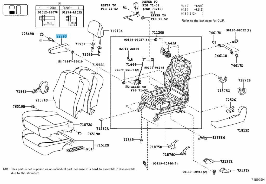 TOYOTA FJ CRUISER GSJ1# 13-14 Genuine Armrest assy Sheet C LH 72890-35021-B0 OEM