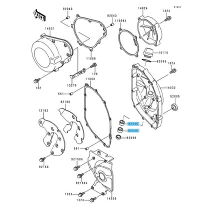KAWASAKI NINJA ZX-6 ZX600# '90-02 Genuine Needle Bearing 92046-0034 x2 Set OEM