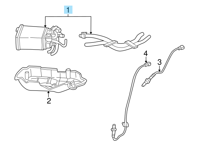 TOYOTA RAV4 ACA2# 2004-2005 Genuine Fuel Vapor Charcoal Canister 77740-42072 OEM