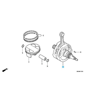 HONDA CRF450R 2009-2012 Genuine Crankshaft 13000-MEN-A50 OEM