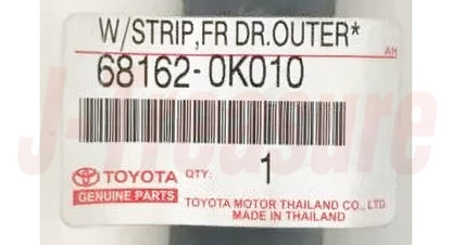 TOYOTA HILUX GGN25 Genuine Fr/Door Glass Weatherstrip Outer RH & LH Set OEM