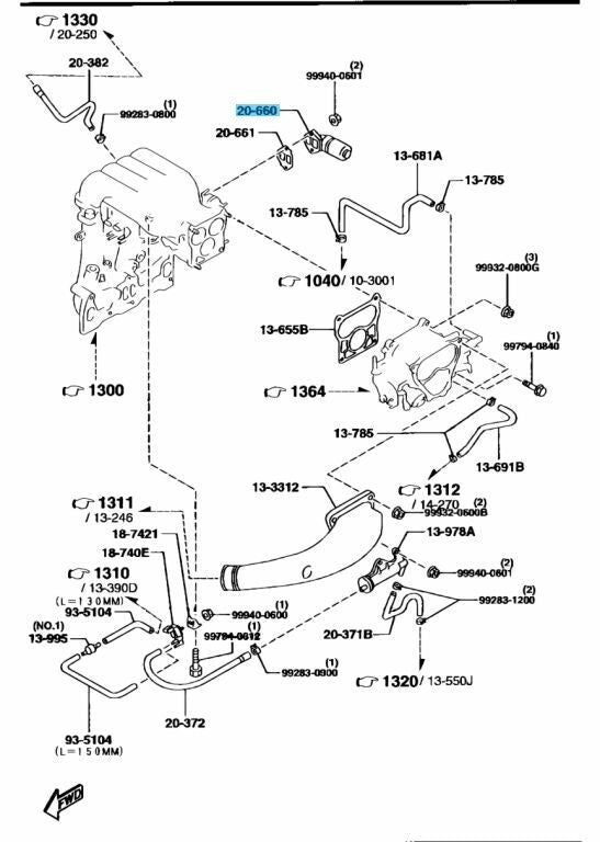 MAZDA RX-7 FD3S 1993-1995 Genuine Idle Air Control Valve N3A1-20-660 OEM
