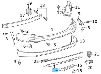 TOYOTA RAV4 ASA4# 2016-2018 Genuine Rear Bumper Center Guard 52453-42900 OEM