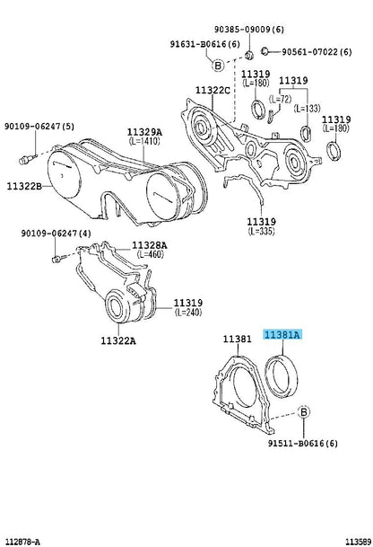 TOYOTA CAMRY GSV40 GSV50 2003-2005 Genuine Engine Rear Oil Seal 90311-92008 OEM