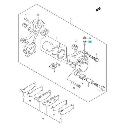 SUZUKI GSX-R1000 '01-09 2011 Genuine Brake fluid Bleeder Valve Screw x2 Set OEM