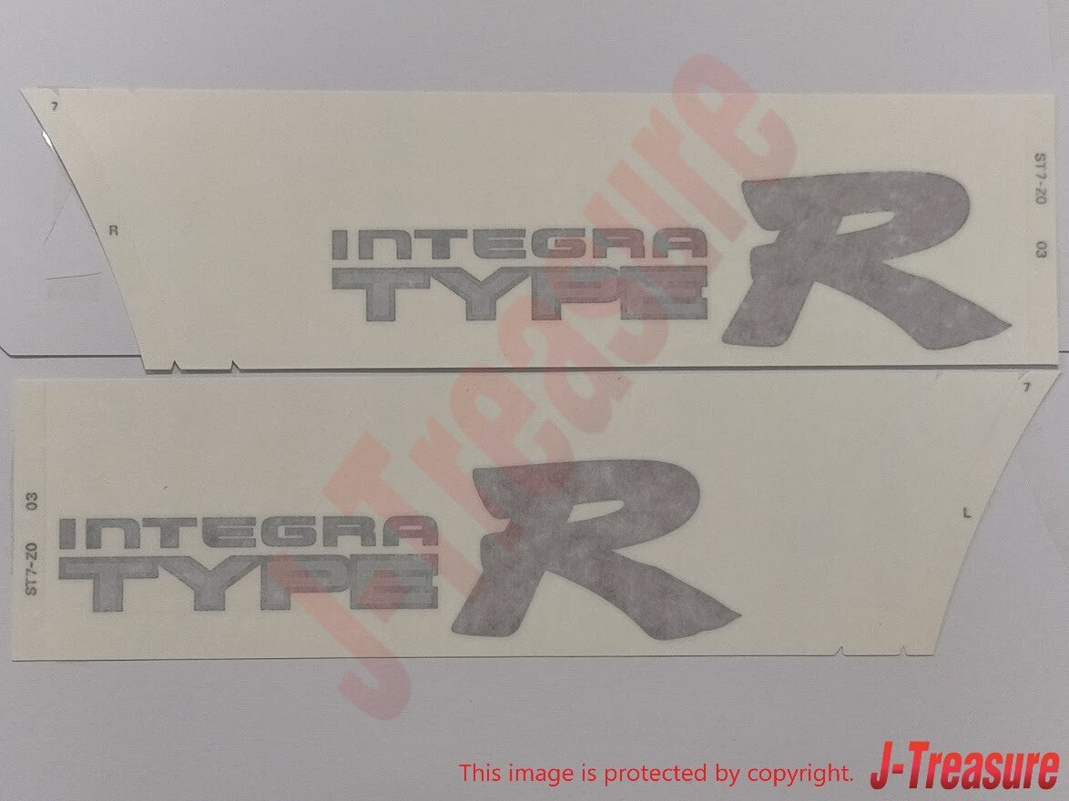 HONDA INTEGRA TYPE-R DC2 1997-2001 Genuine Side Decal Silver Right Left Set OEM