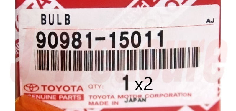 TOYOTA HIGHLANDER ACU20 01-07 Genuine Rr/Combination Lamp Bulb NO.3 x2 Set OEM