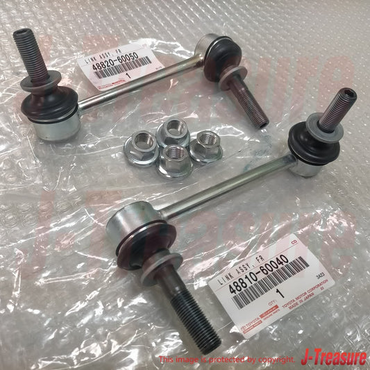 TOYOTA 4RUNNER FJ CRUISER PRADO GX470 Genuine Front Stabilizer Link Nut Set OEM