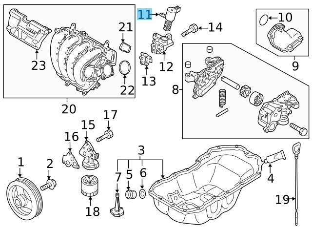 MAZDA CX-5 KE KF 13-22 Genuine Engine Variable Valve Timing Solenoid PE0114420A